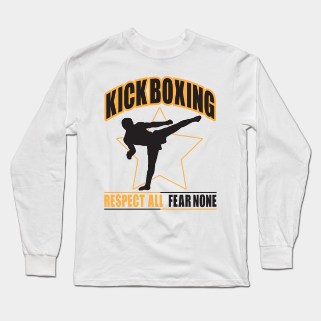 Kickboxing - fear none Long Sleeve T-Shirt by nektarinchen